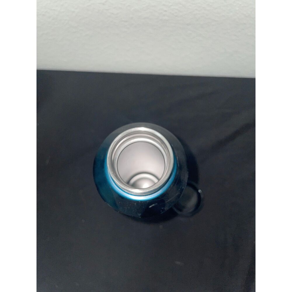 Starbucks 20oz Metallic Green Blue Stainless Steel Water Bottle Black Lid